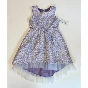 Genuine Kids OshKosh Fancy High Low dress girls 4T purple gold sparkle NEW NWT